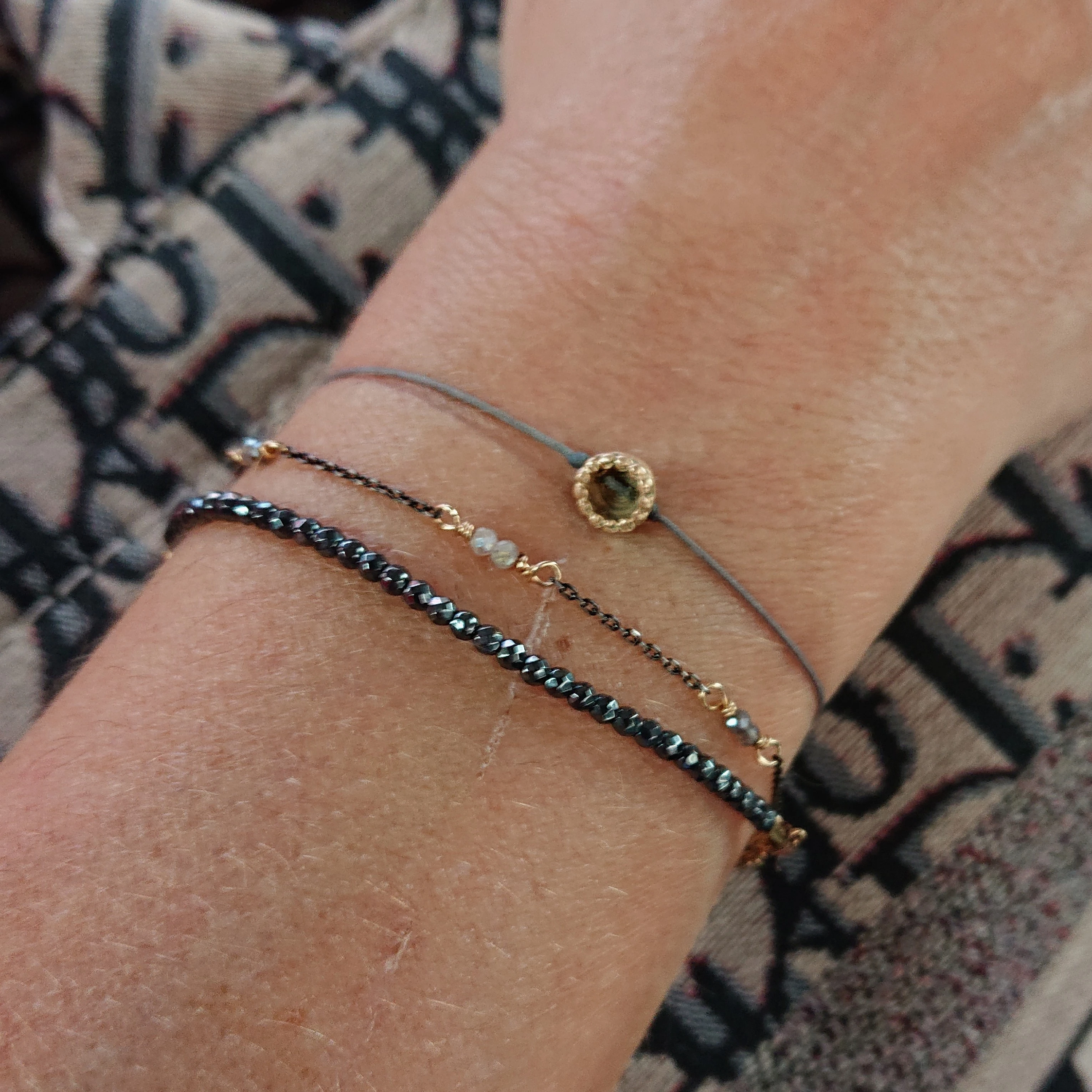 Hematite and Gold Filled Bracelet