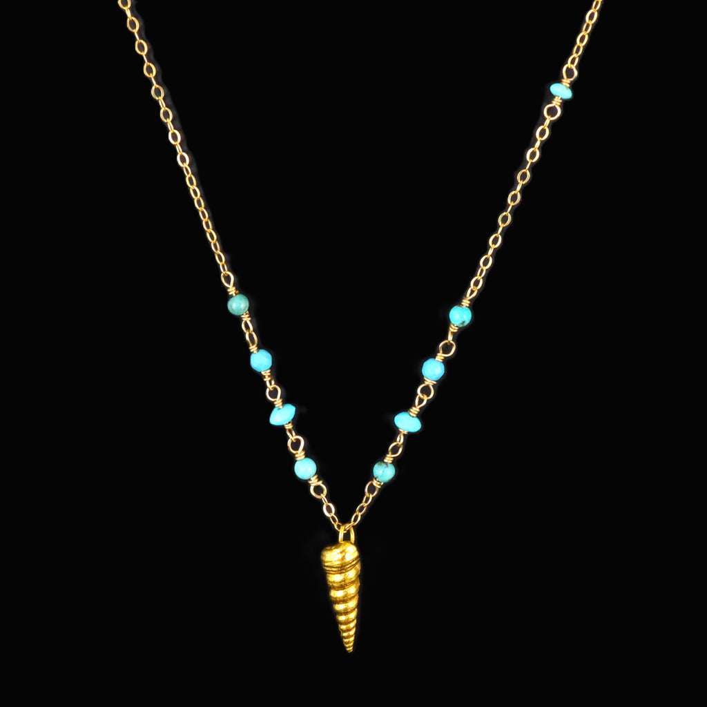 Shell and Turquoise Necklace
