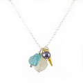 Spiral Shell and Gemstone Necklace