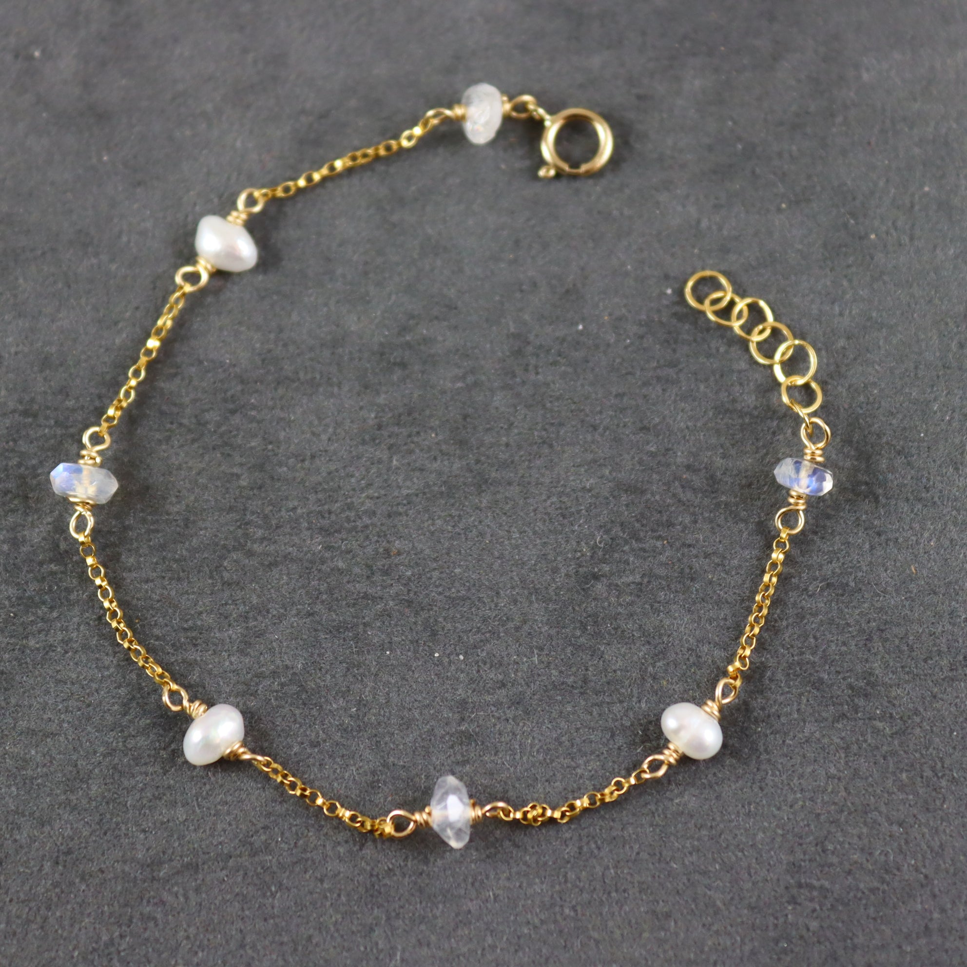Pearl and Moonstone Bracelet
