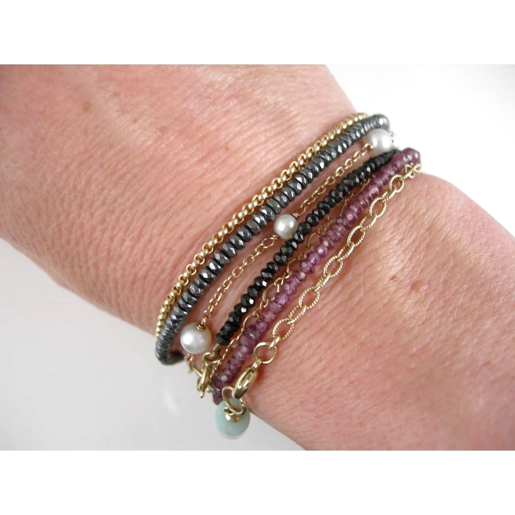 Hematite and Gold Filled Bracelet