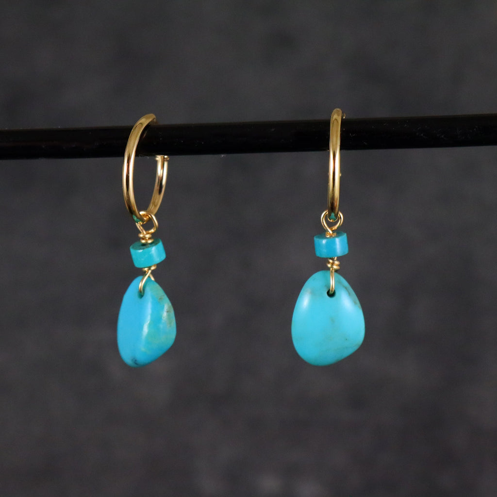 Gold Turquoise Earrings