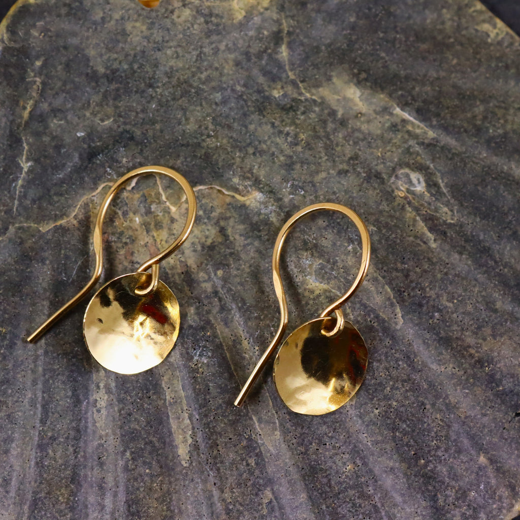 9ct yellow Gold Disc Earrings