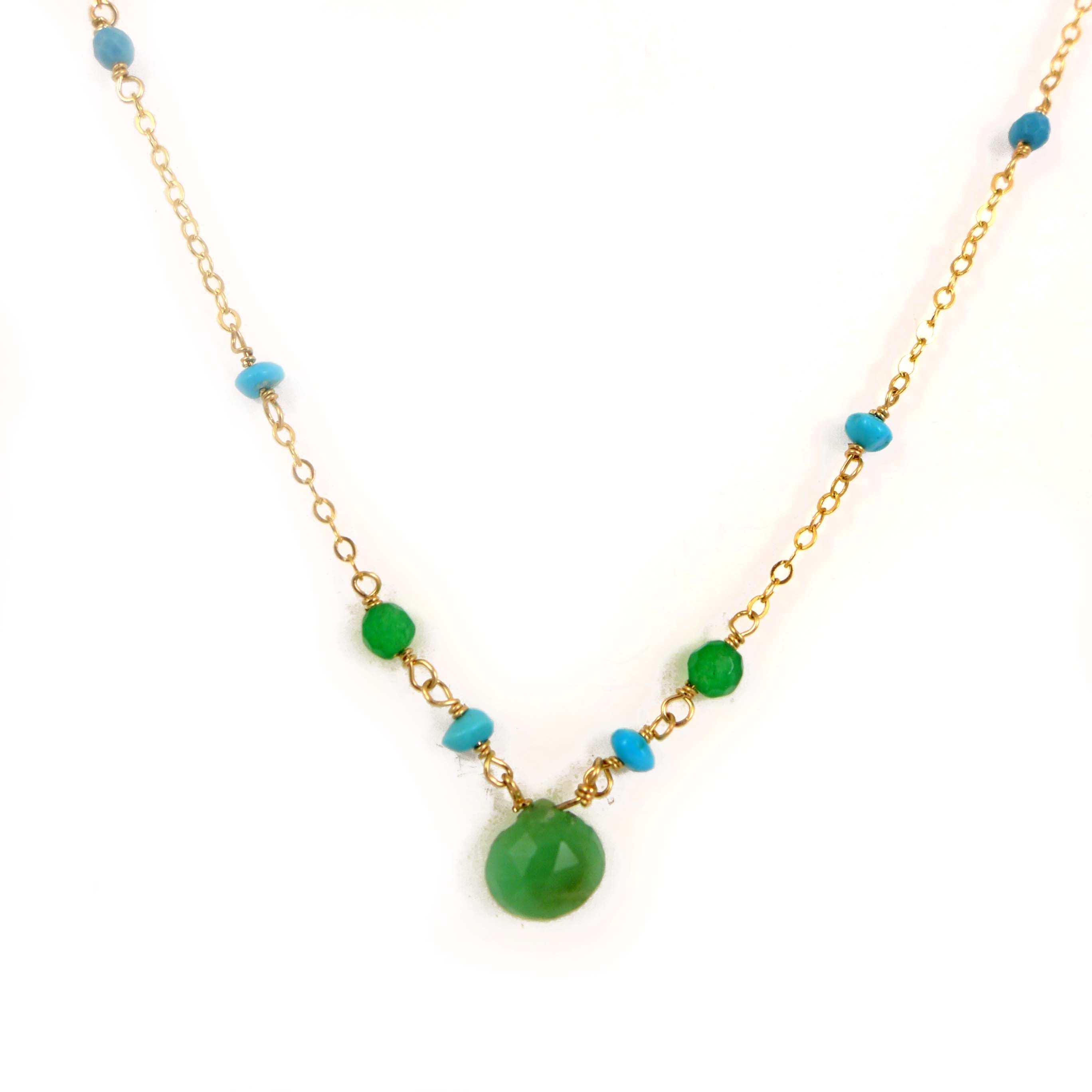 Chrysoprase & Turquoise Necklace
