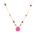Fuchsia and Coral Necklace