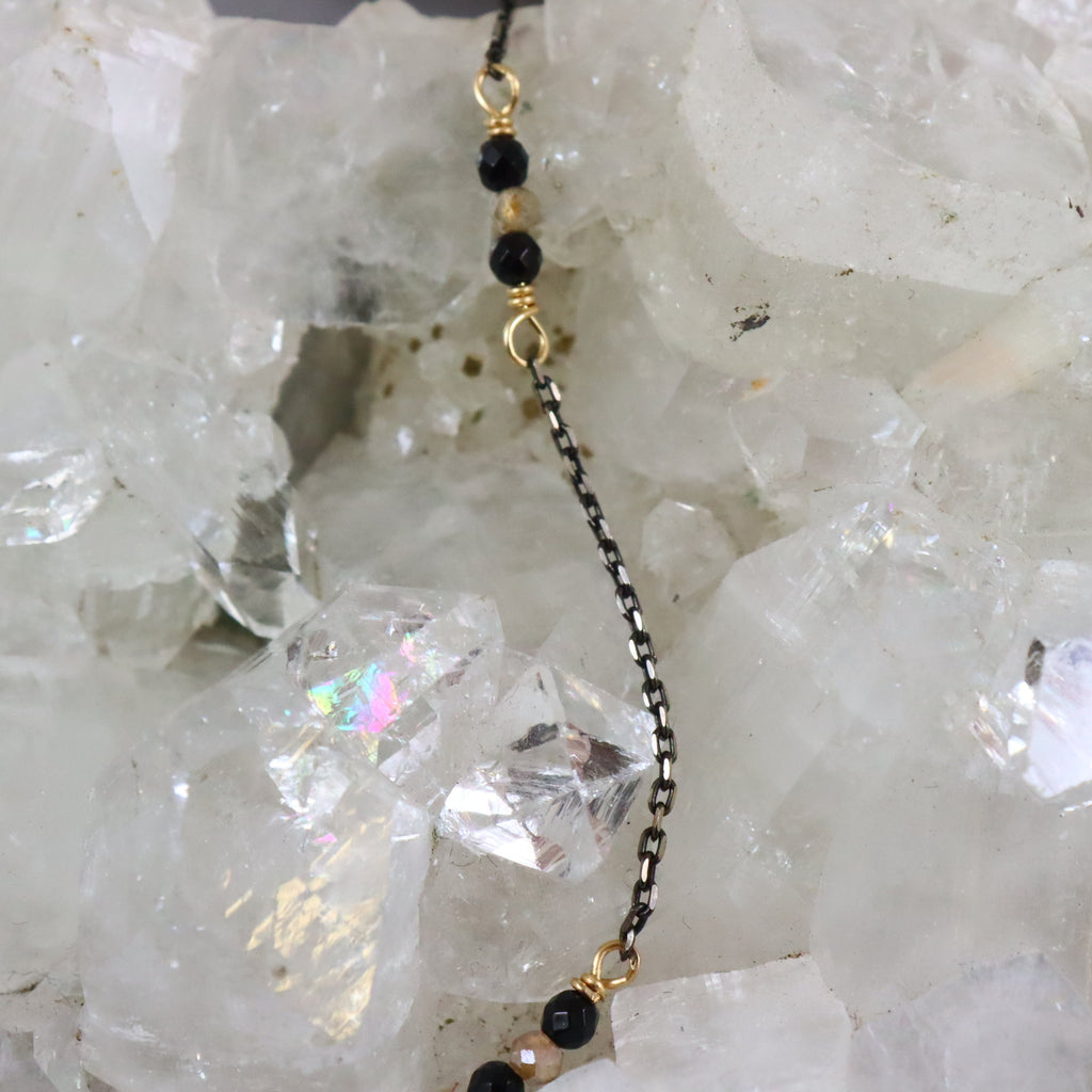 Black Spinel & Labradorite Necklace
