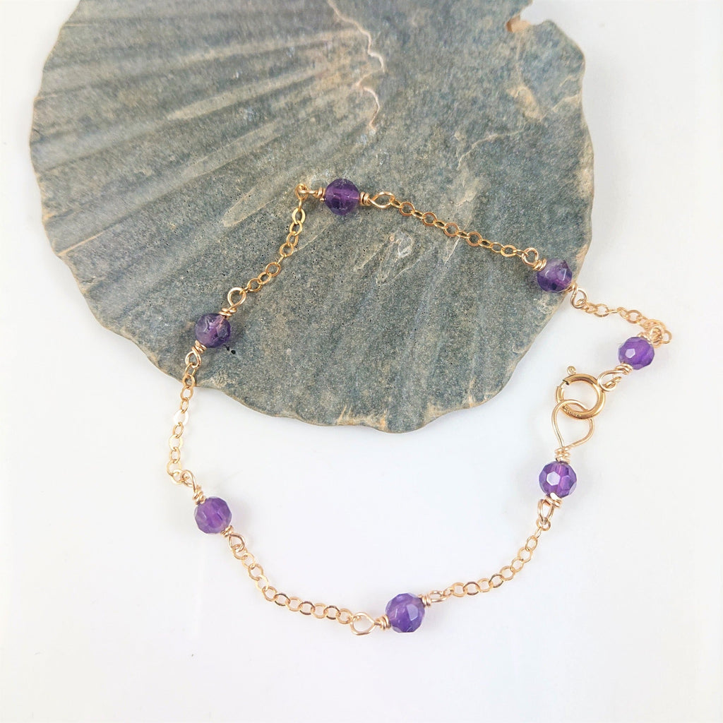Amethyst Gemstone Bracelet