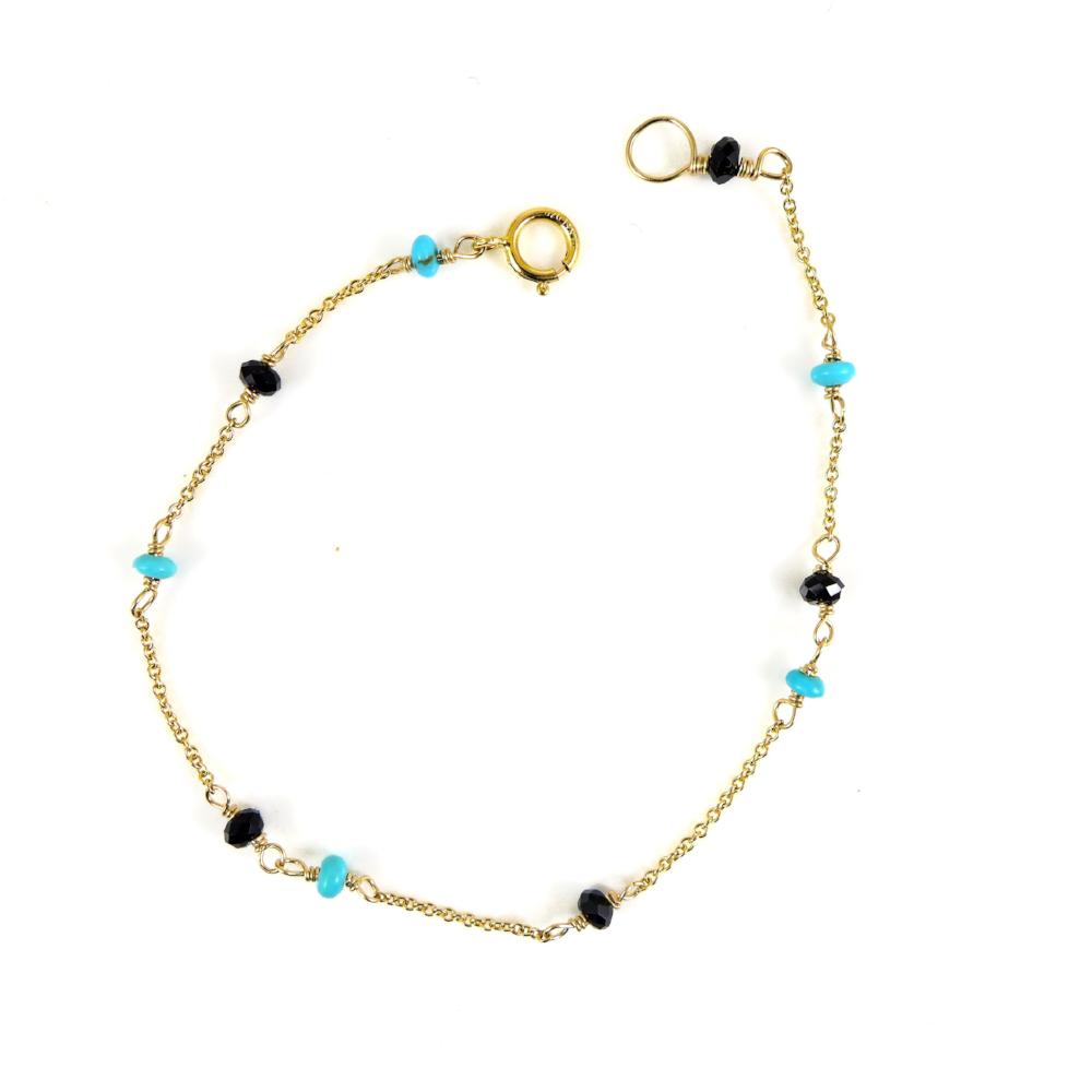 Turquoise & Spinel Bracelet