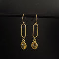 Gold Citrine Earrings
