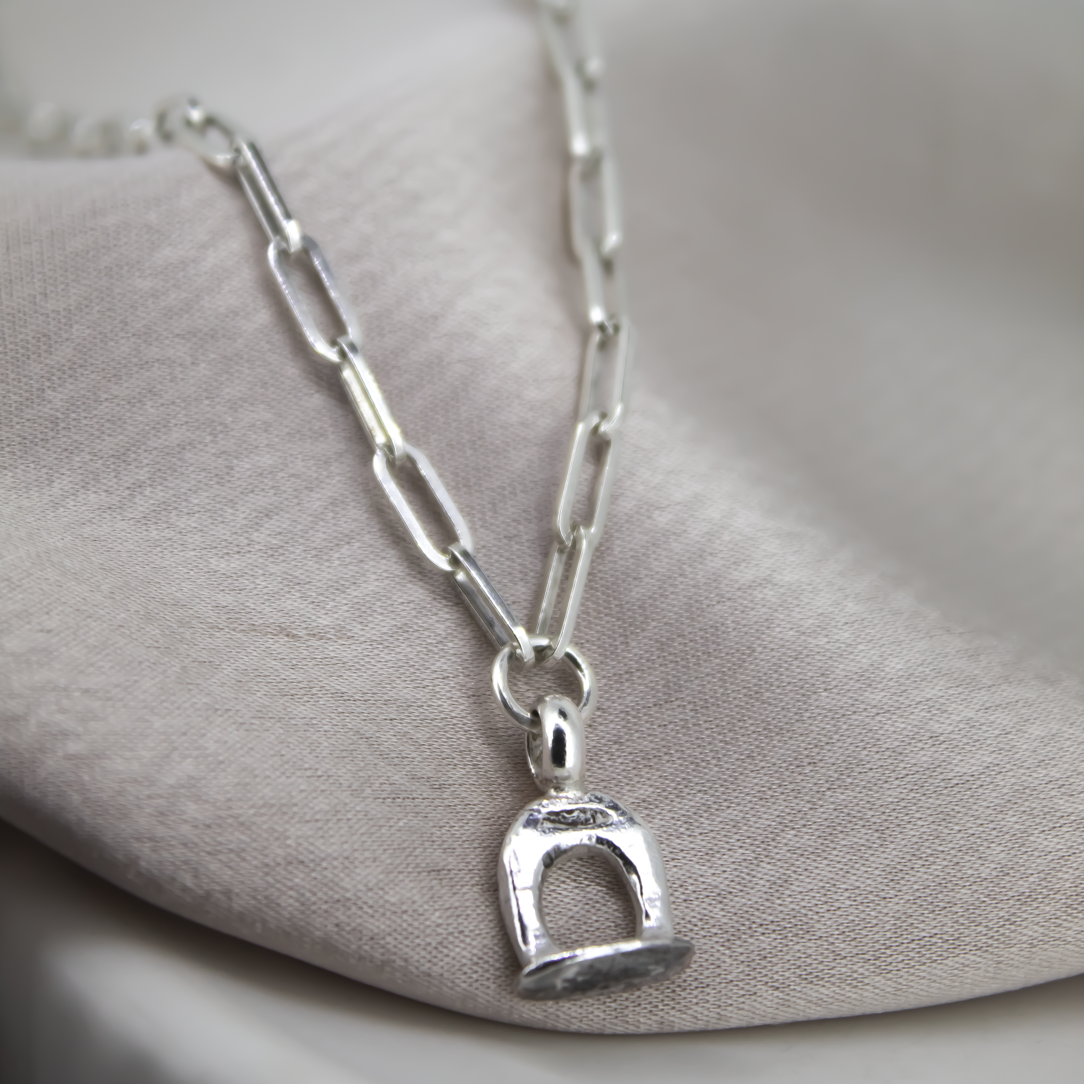 Equestrian Stirrup Trace Chain Necklace