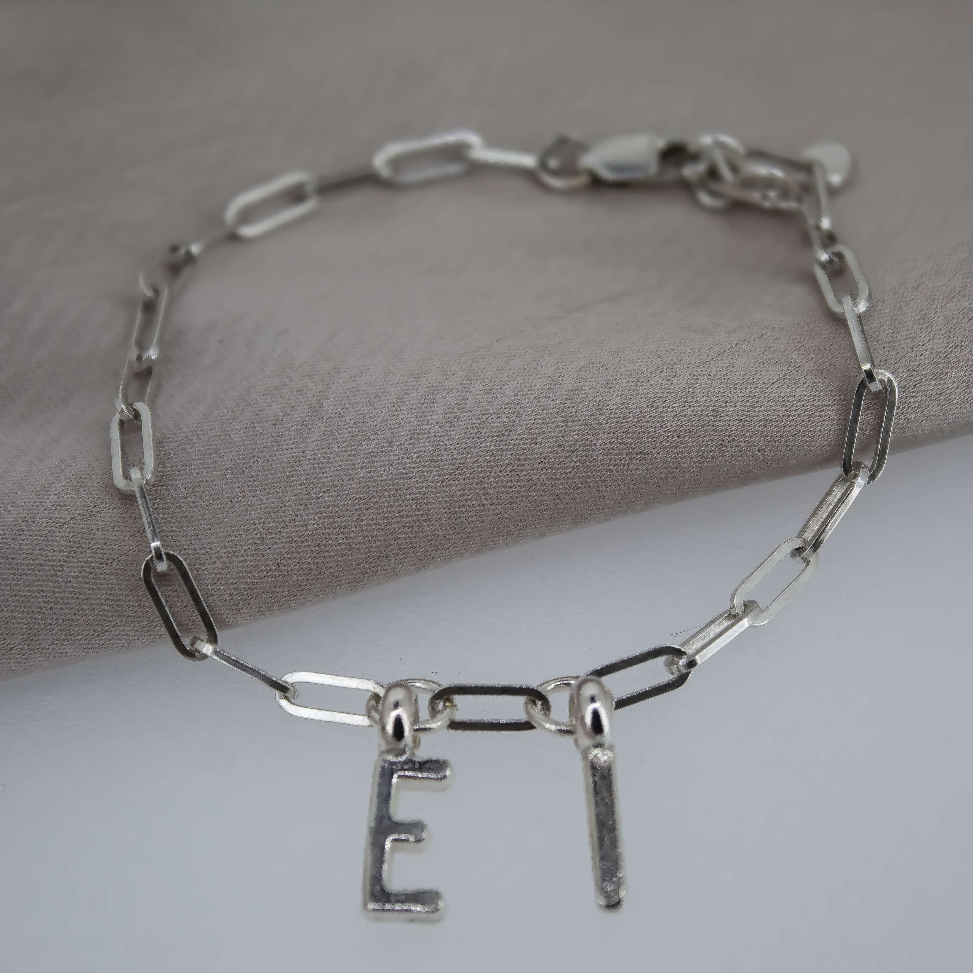 Alphabet Trace Chain Bracelet 2 Charms