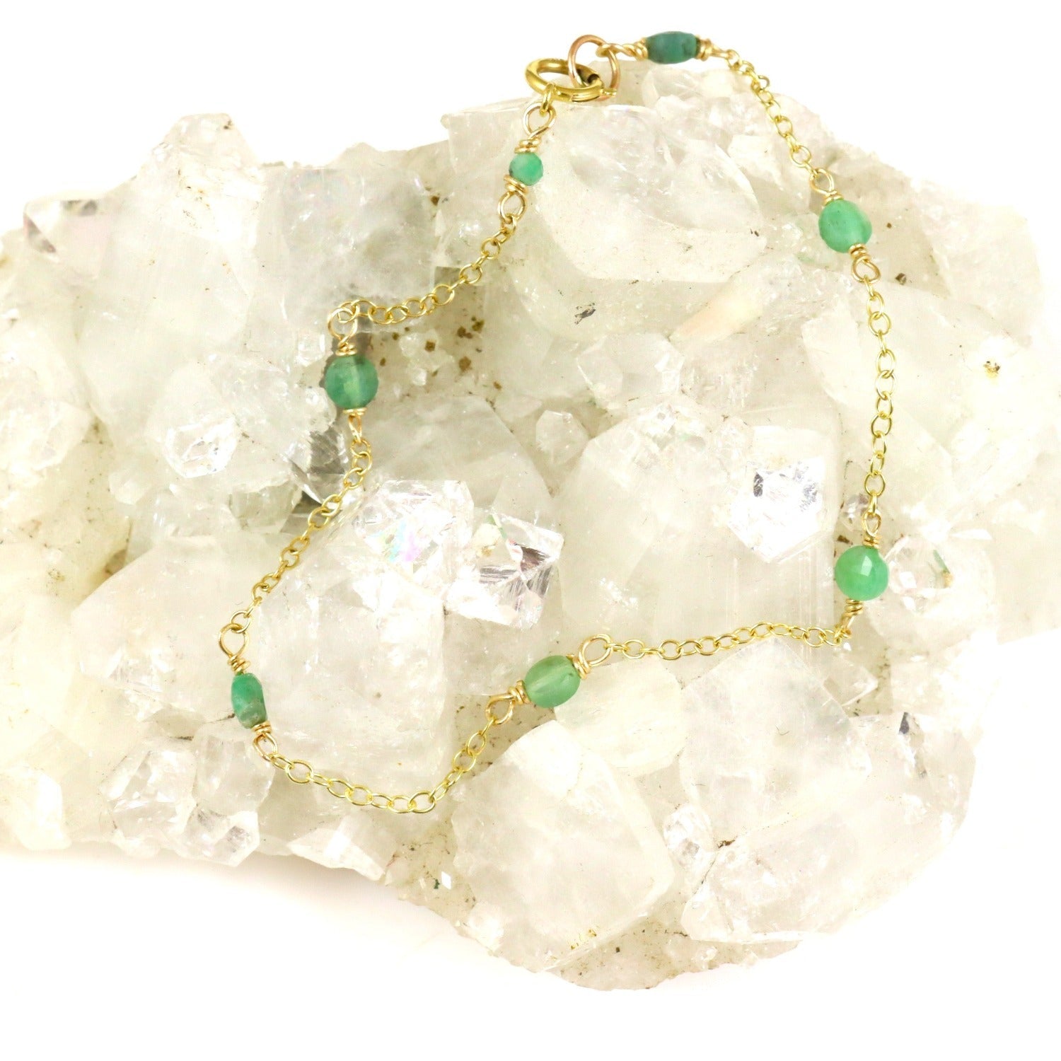 9ct Gold Emerald Bracelet