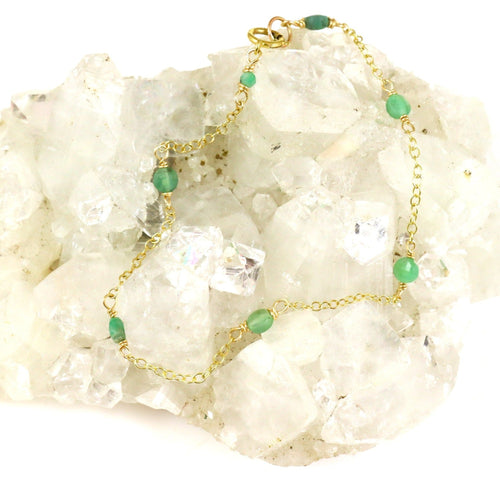 9ct Gold Emerald Bracelet