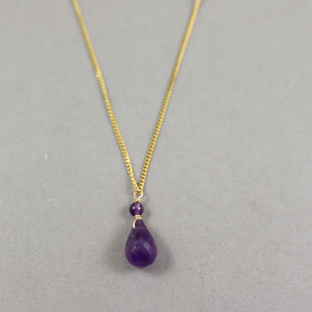 Amethyst Gold Necklace
