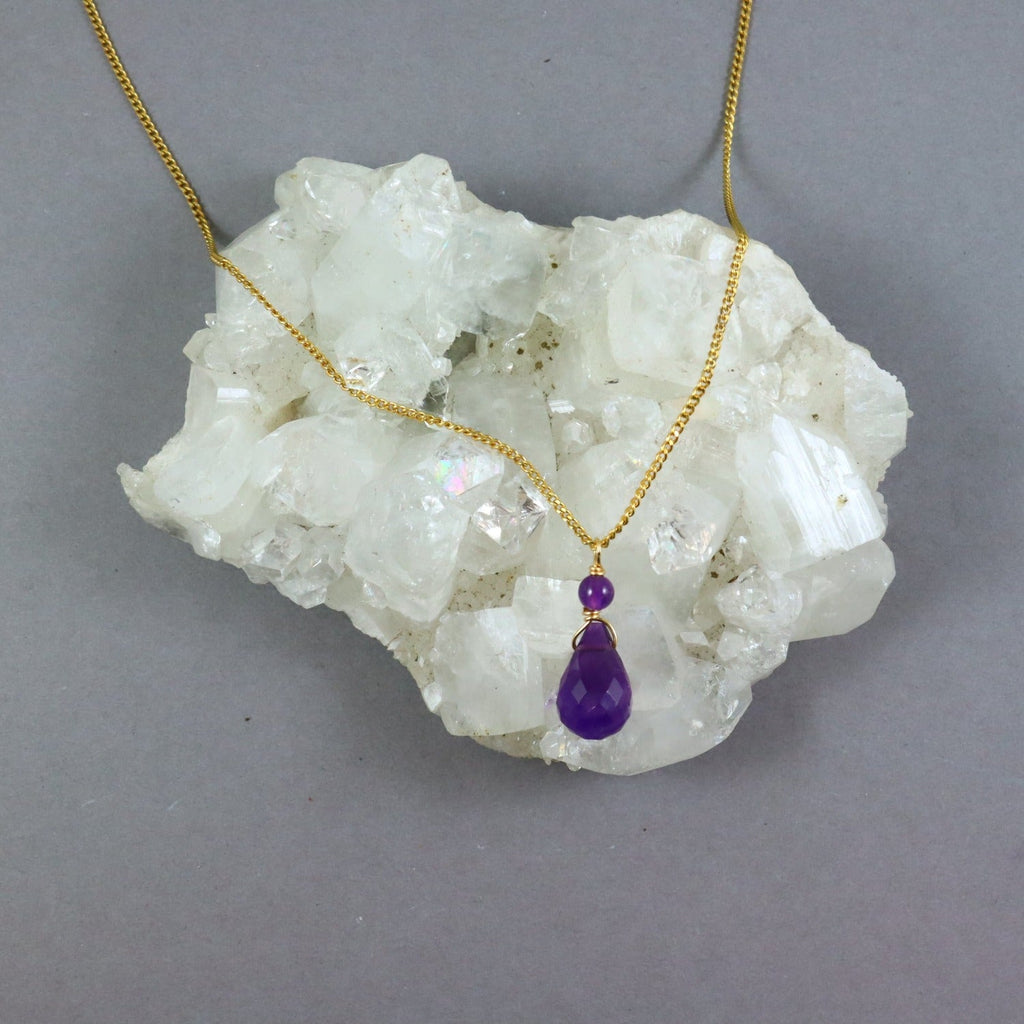 Amethyst Gold Necklace