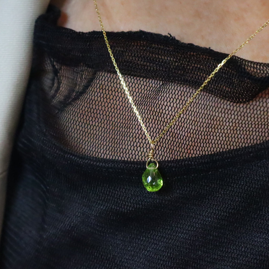 Peridot 9ct Gold Necklace