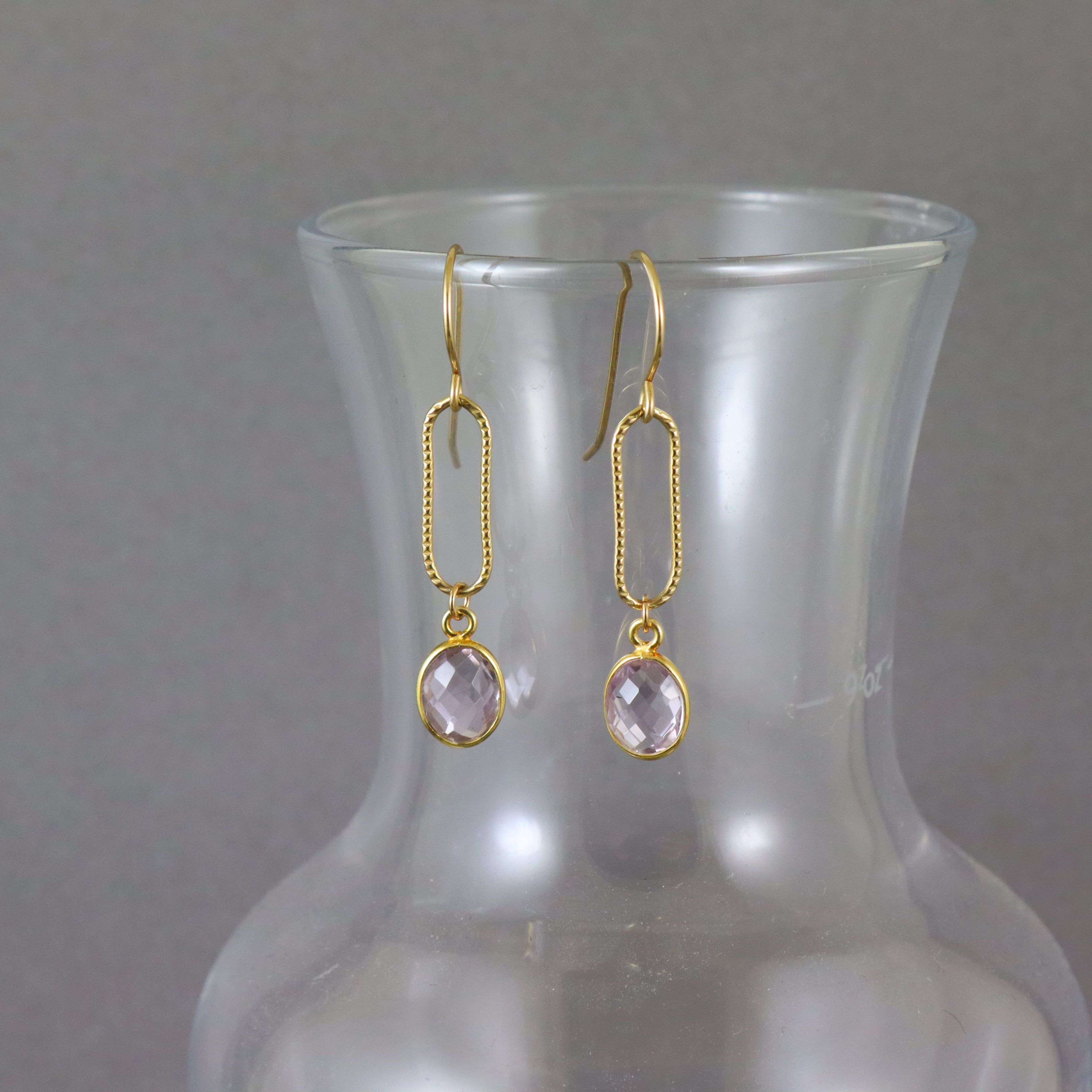 Pink Amethyst Earrings