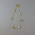 Peridot & Pearl 9ct Bracelet