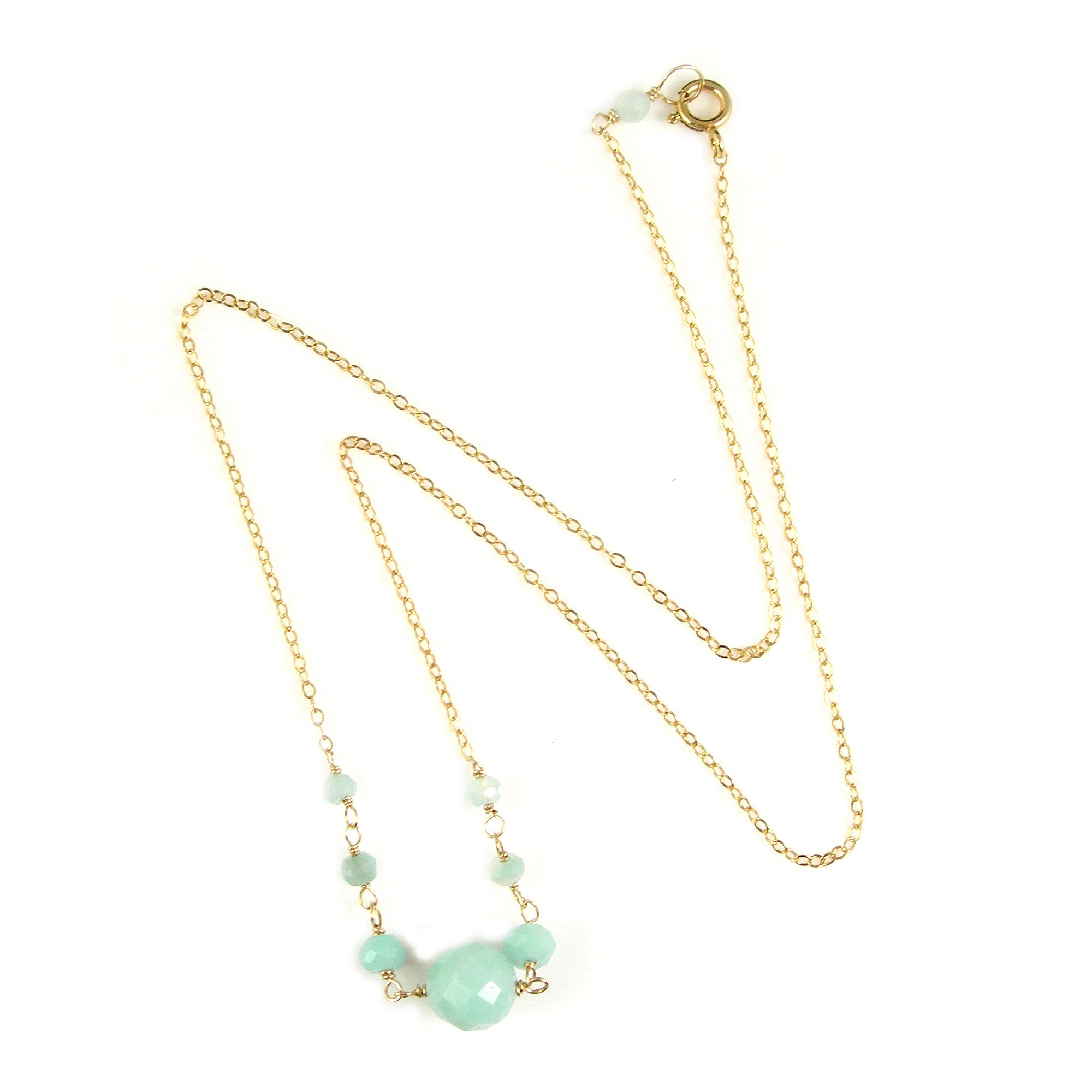 Amazonite Gold Necklace
