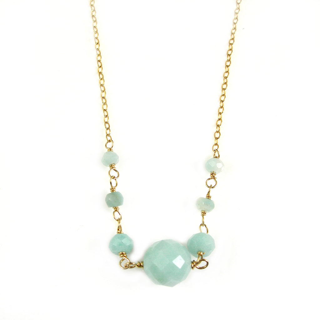Amazonite Gold Necklace