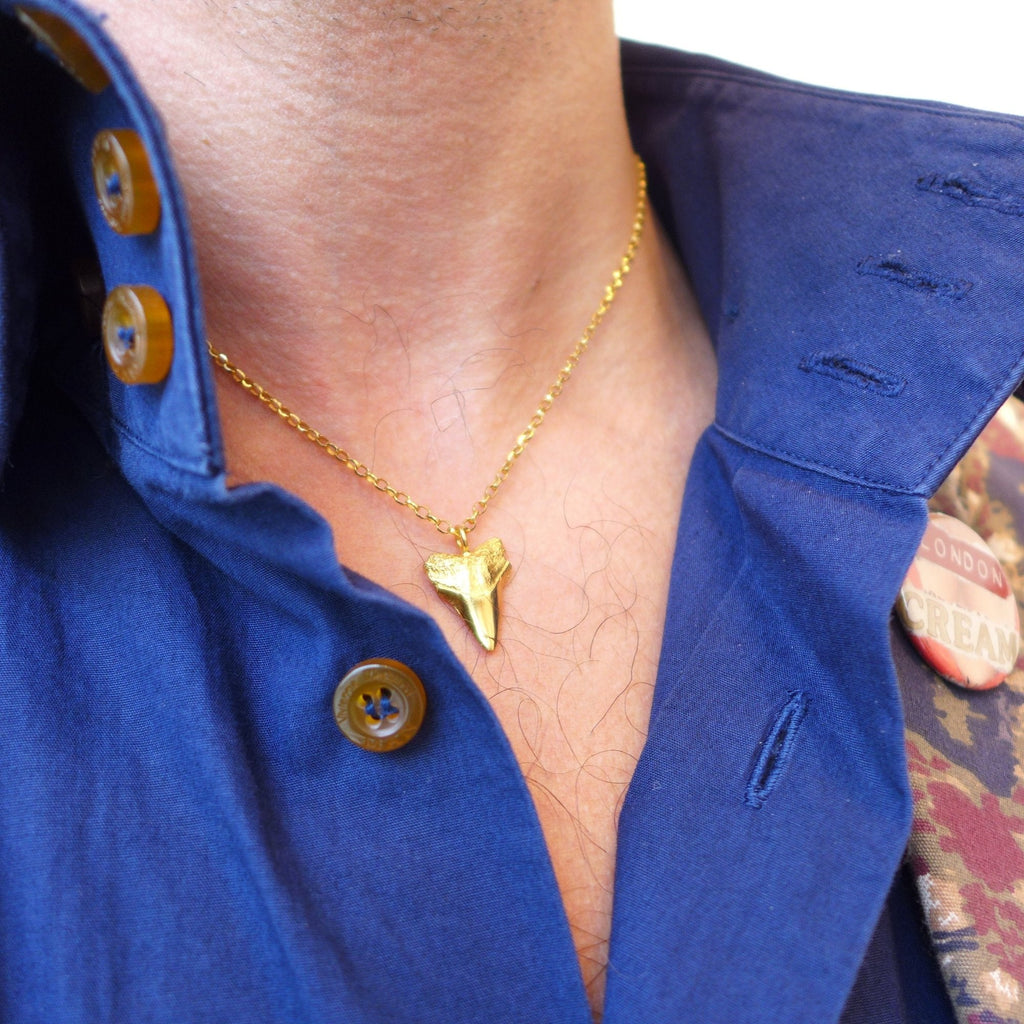 Gold Sharks tooth necklace