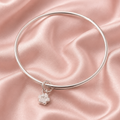 Silver Paw Charm Bangle