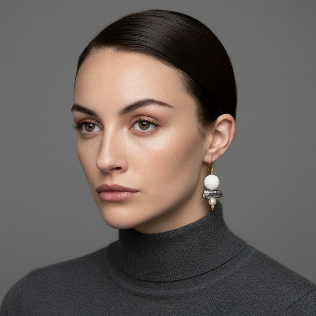 Shell & Pearl Earrings