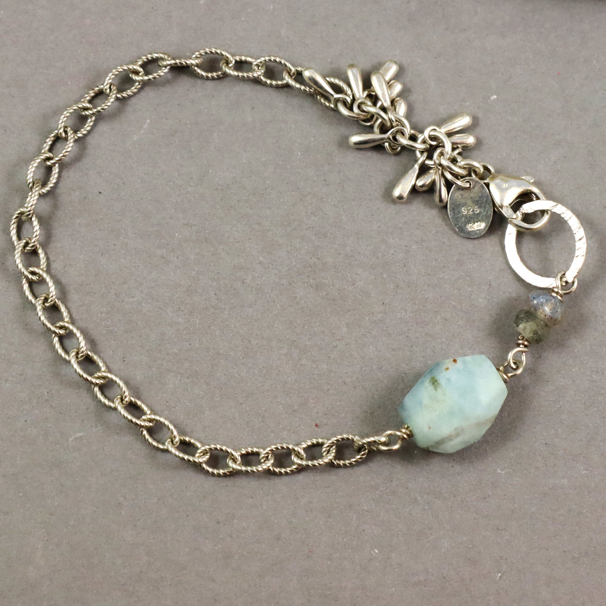 Aquamarine Sterling Silver Bracelet