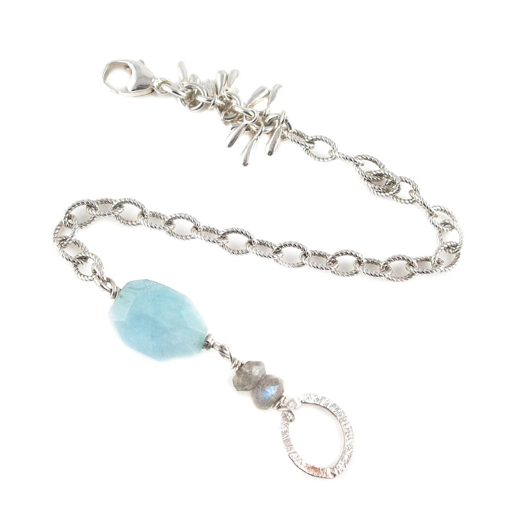Aquamarine Sterling Silver Bracelet