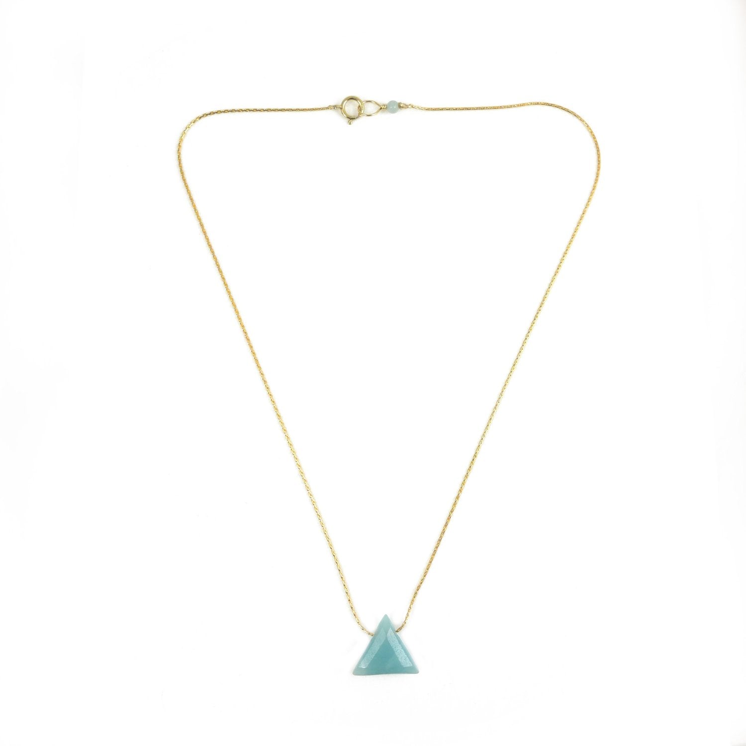 Amazonite Triangle Necklace