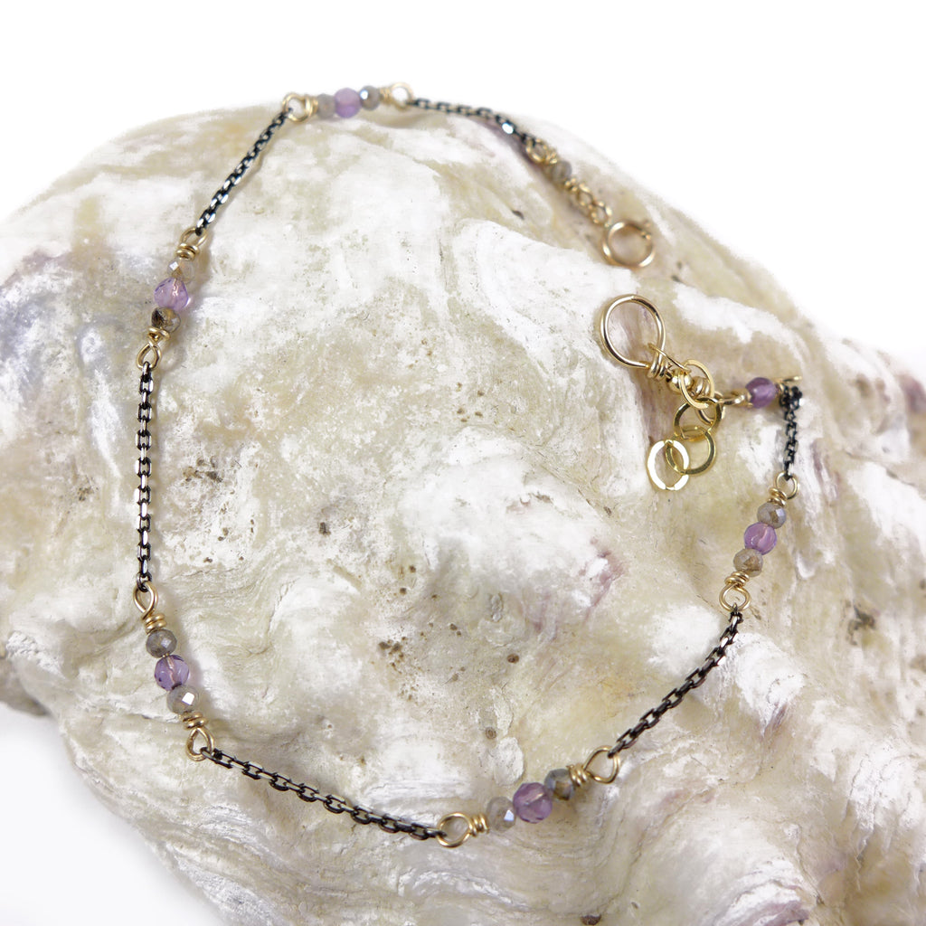 Amethyst & Labradorite Bracelet