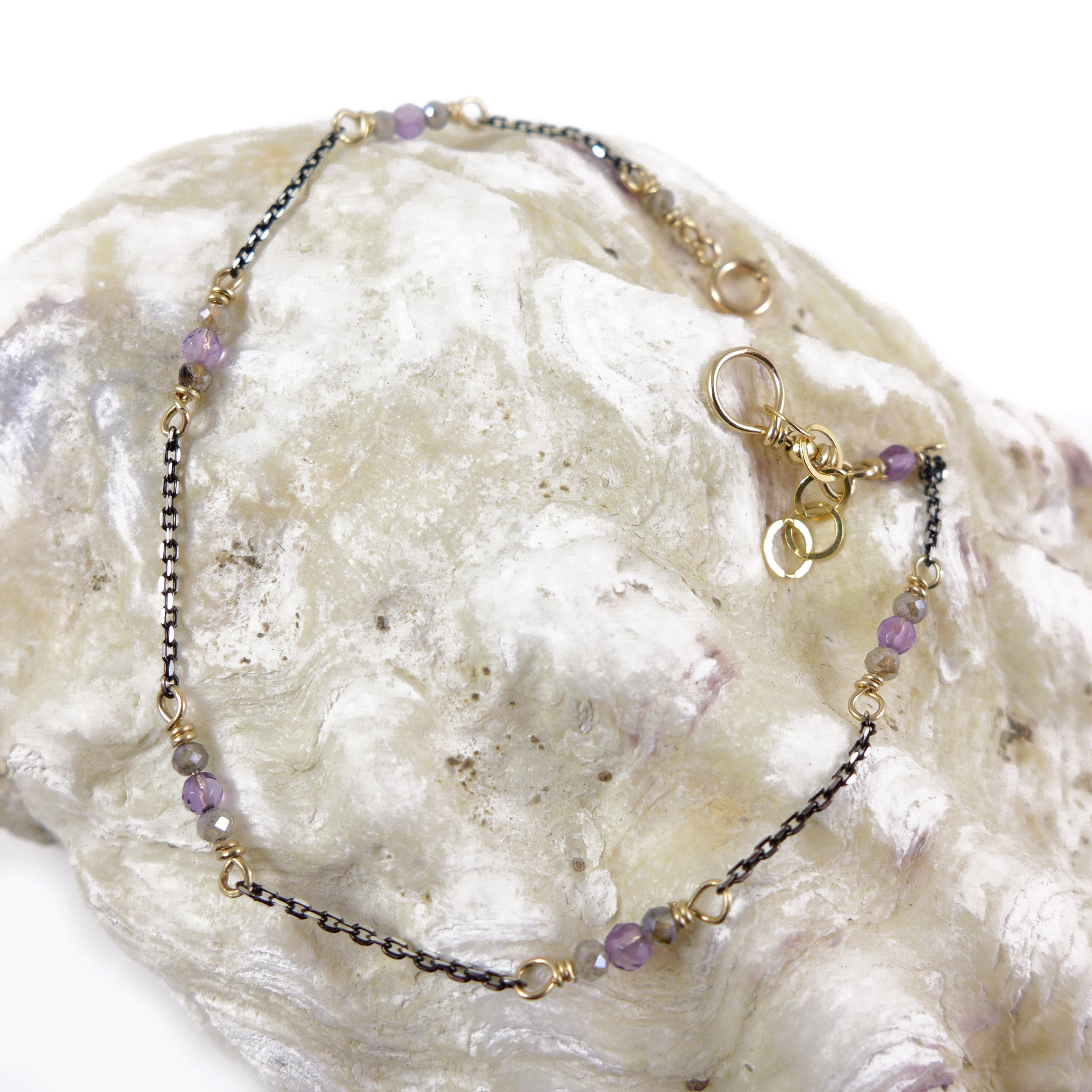 Amethyst & Labradorite Bracelet