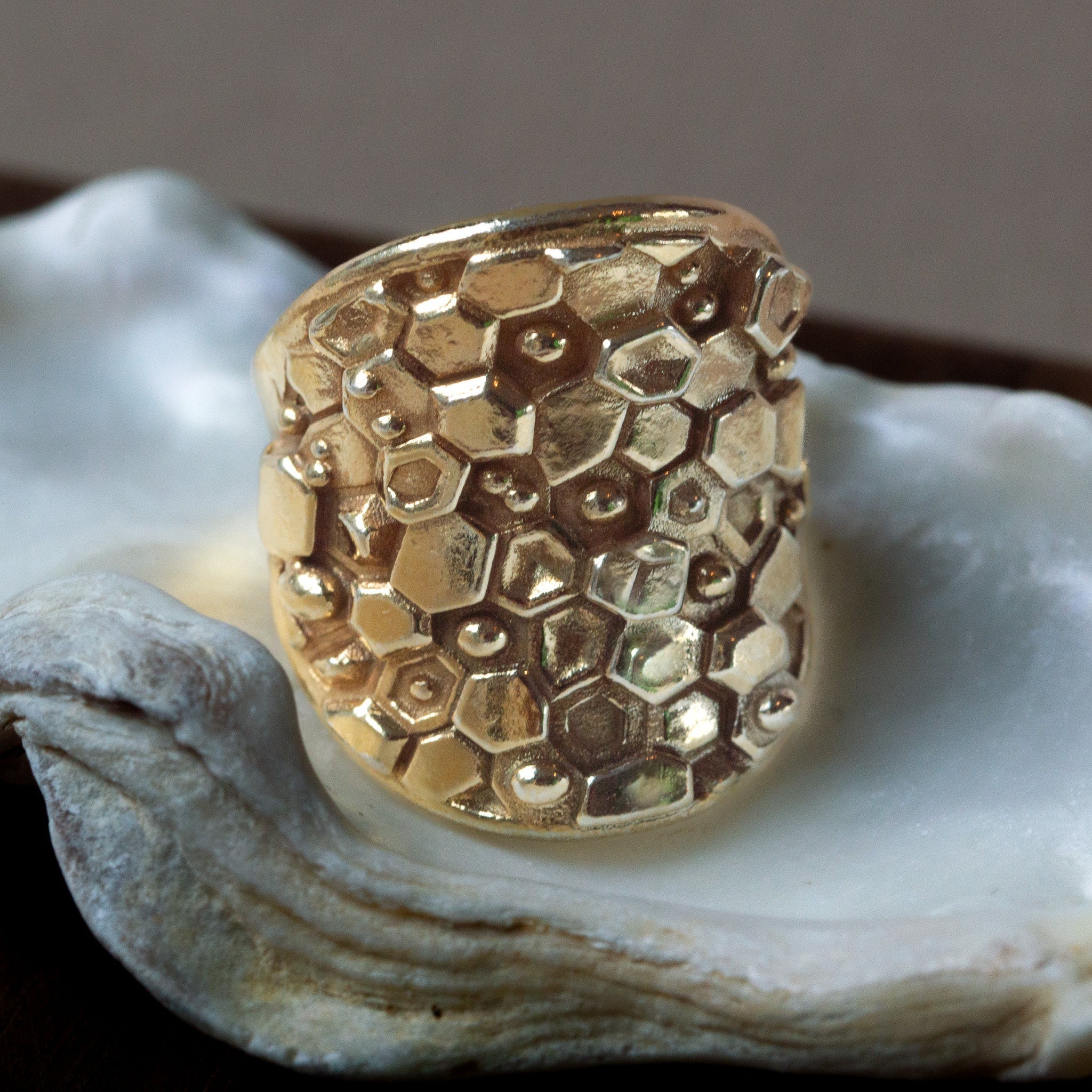 Gold or Silver Statement Saddle Ring - Hemera