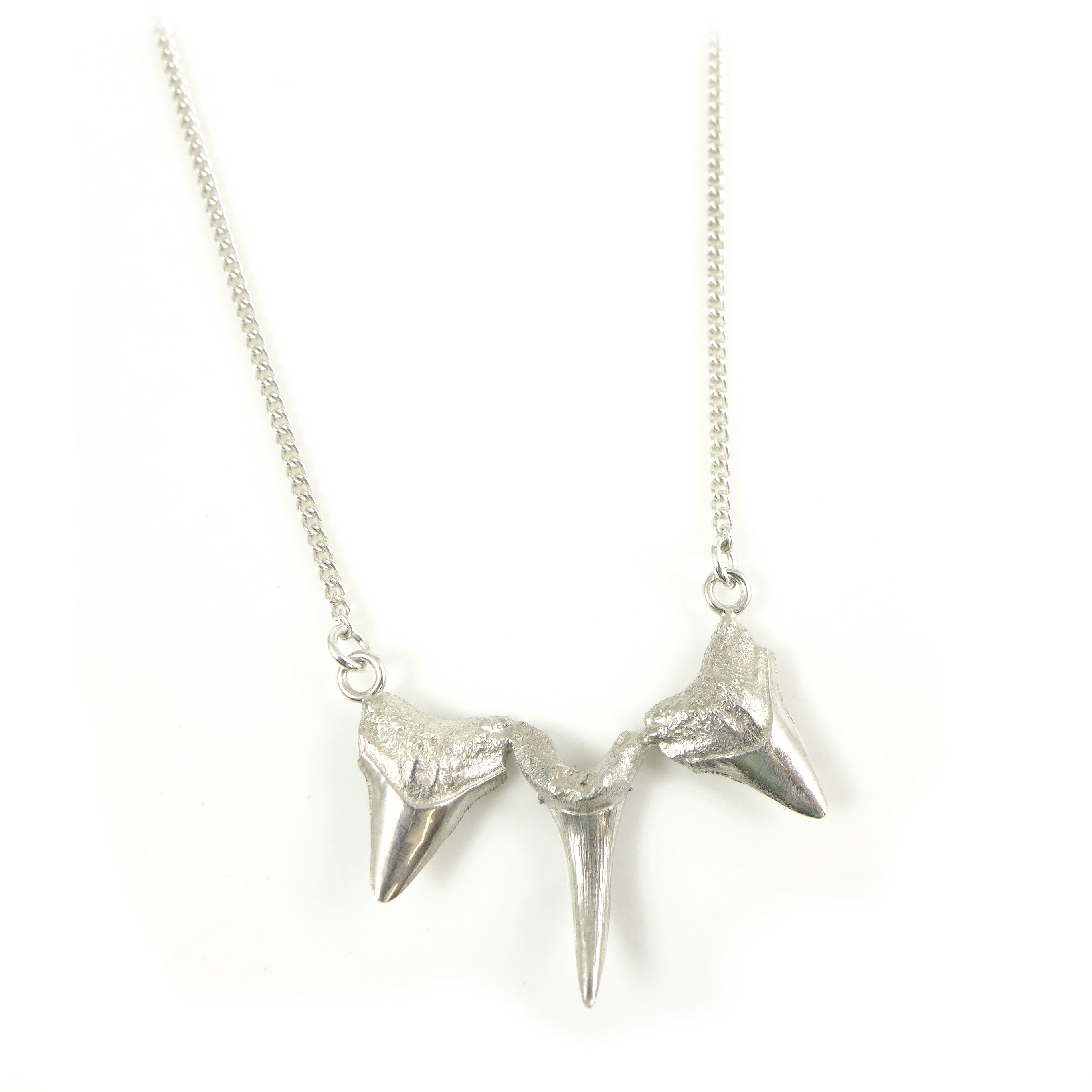 Silver Sharks tooth necklace