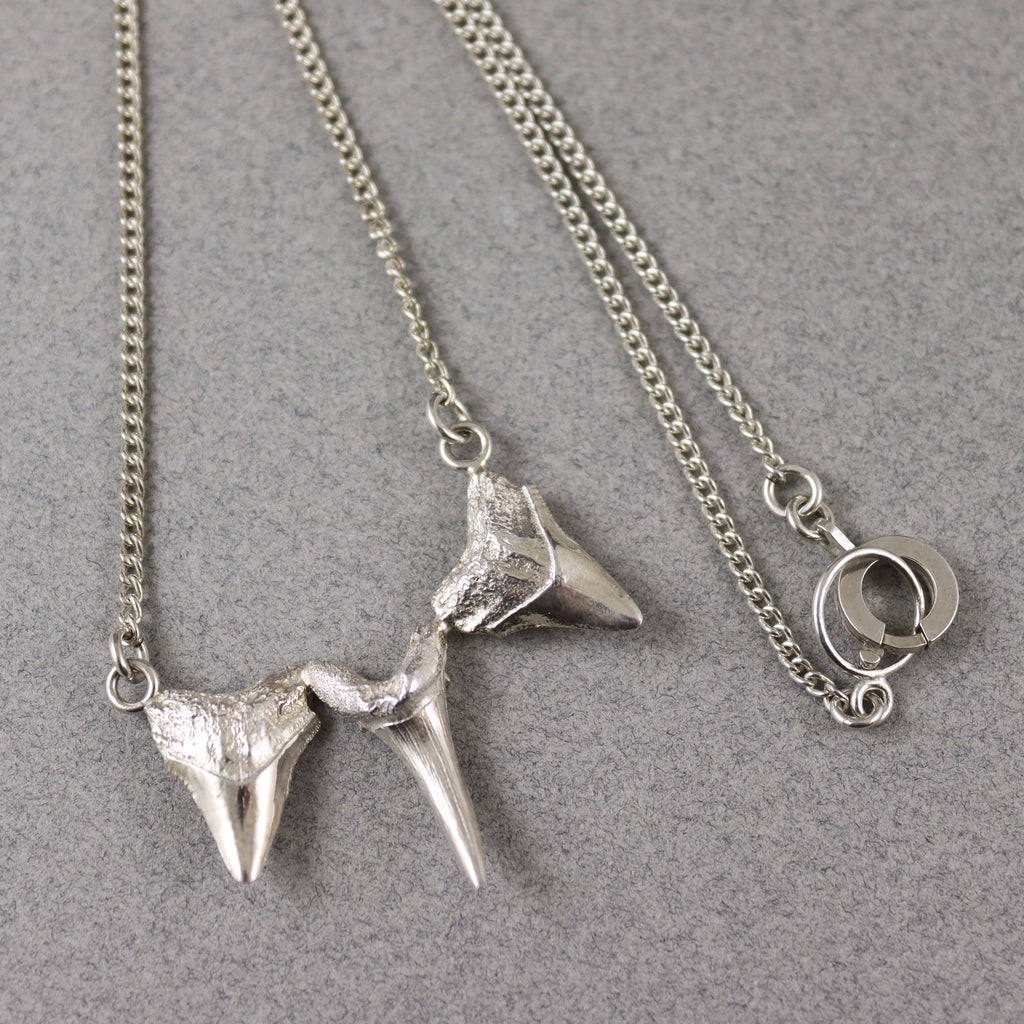 Silver Sharks tooth necklace
