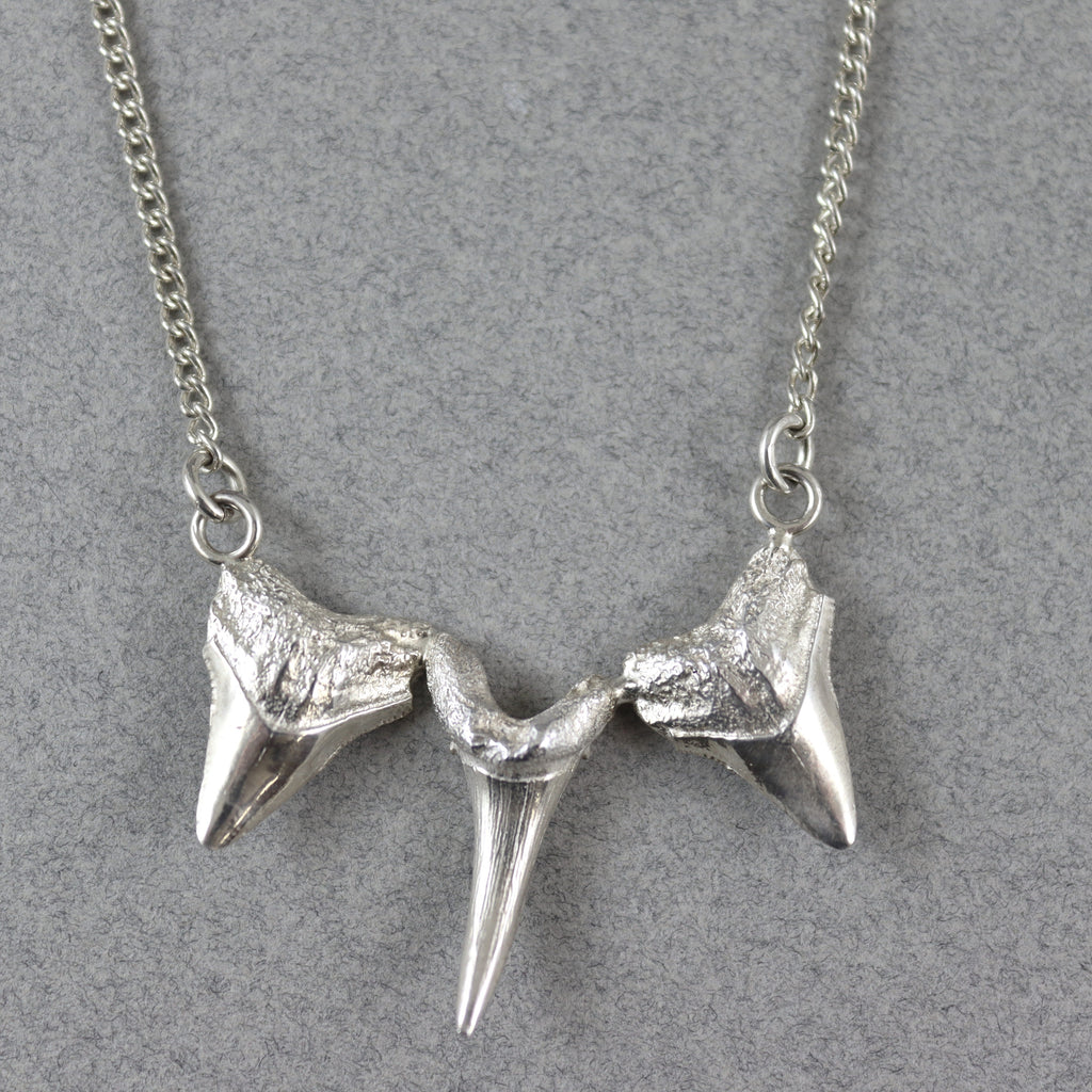 Silver Sharks tooth necklace