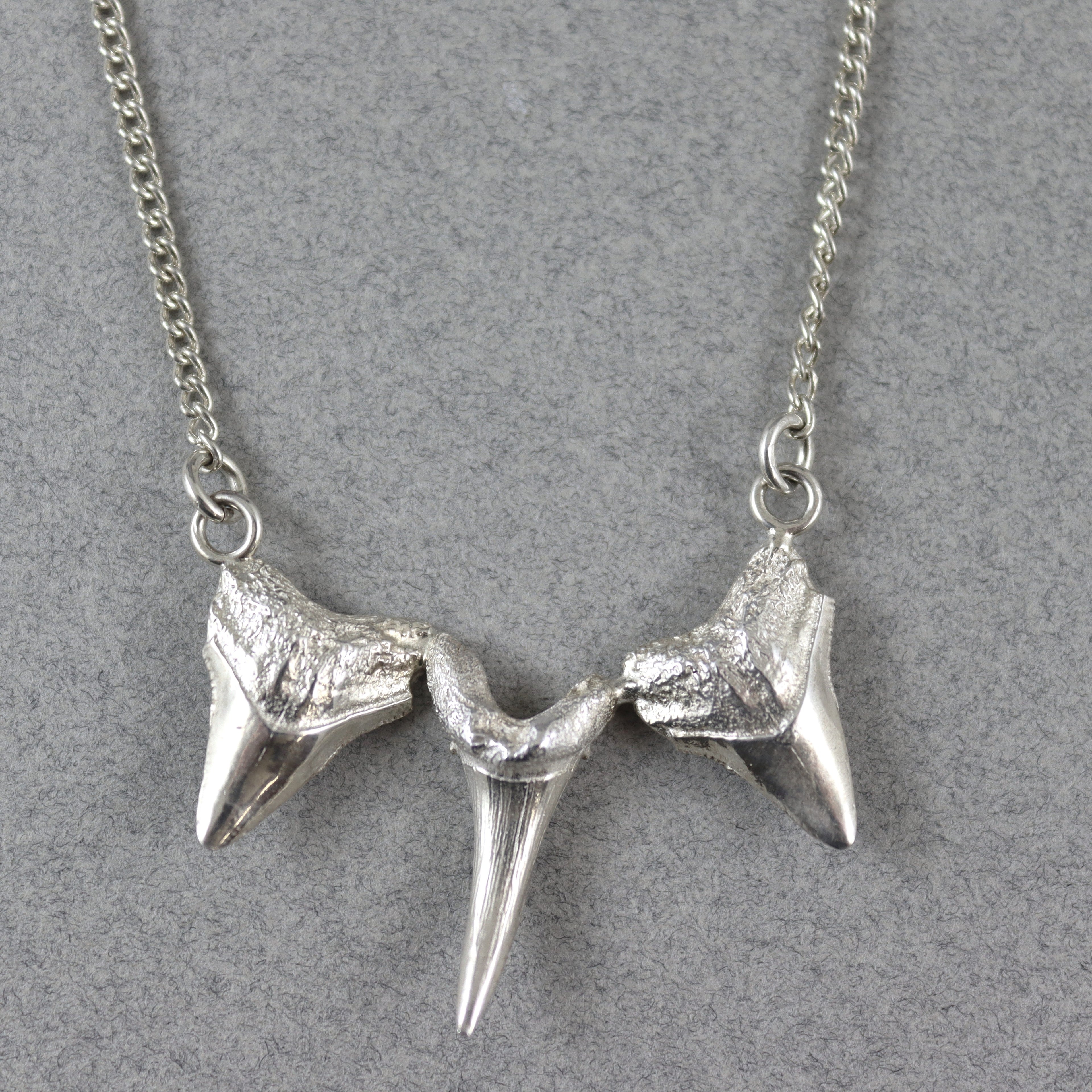 Silver Sharks tooth necklace