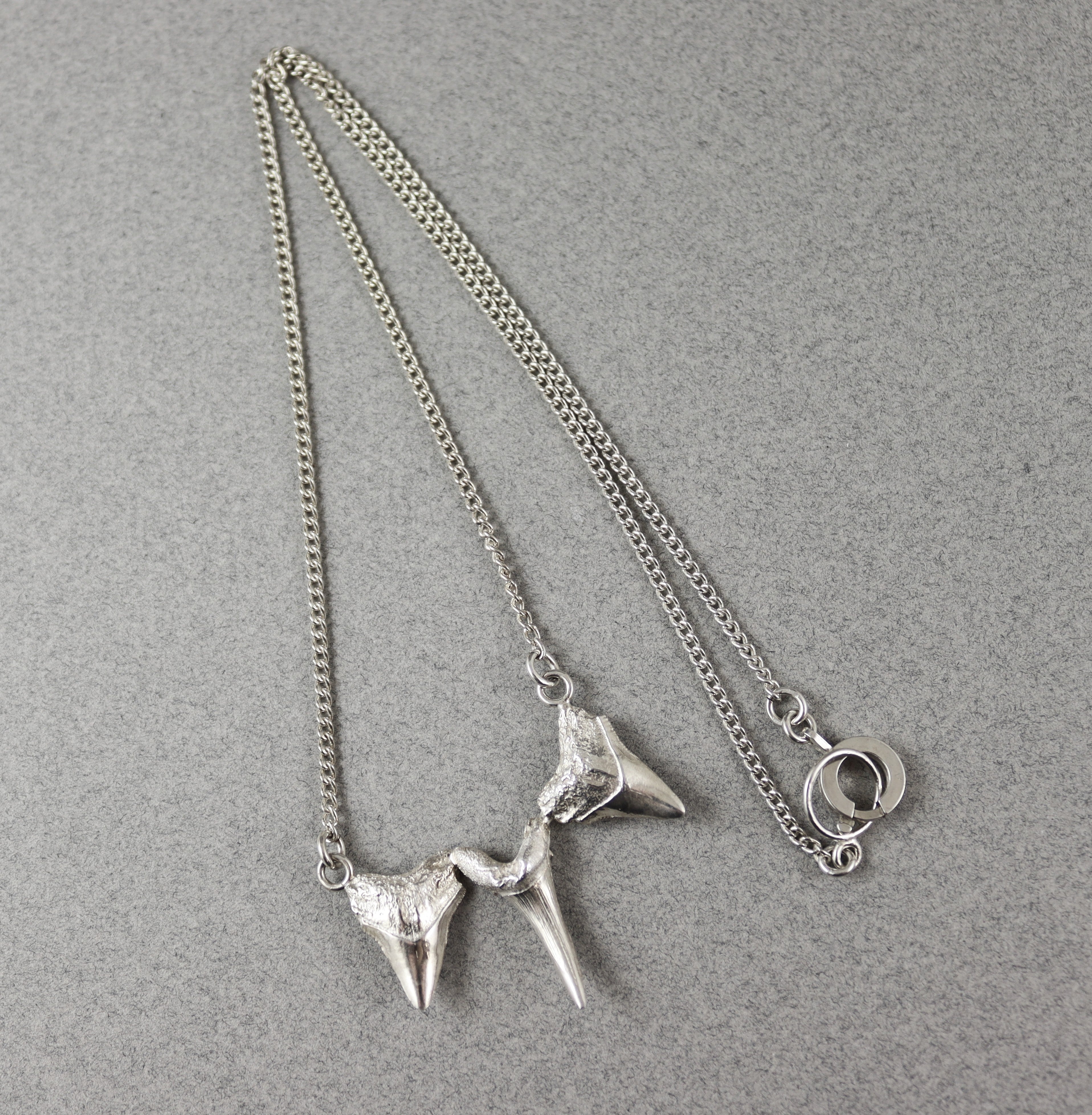 Silver Sharks tooth necklace