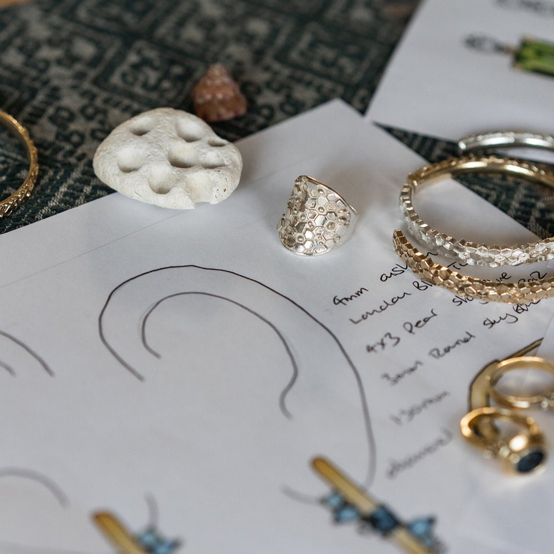 Gold or Silver Statement Saddle Ring - Hemera